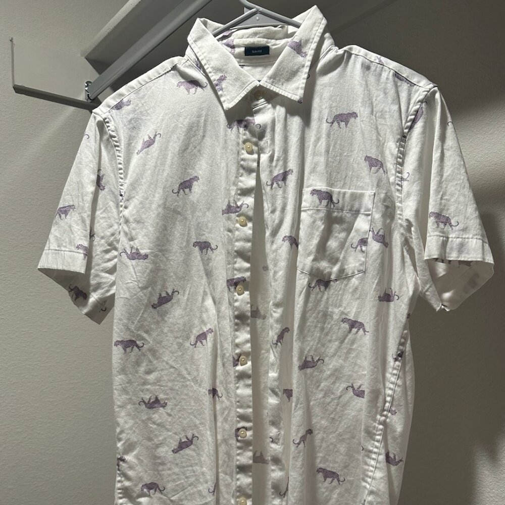 Bonobos Leopard Print Riviera Slim Fit Shirt – Men’s Medium